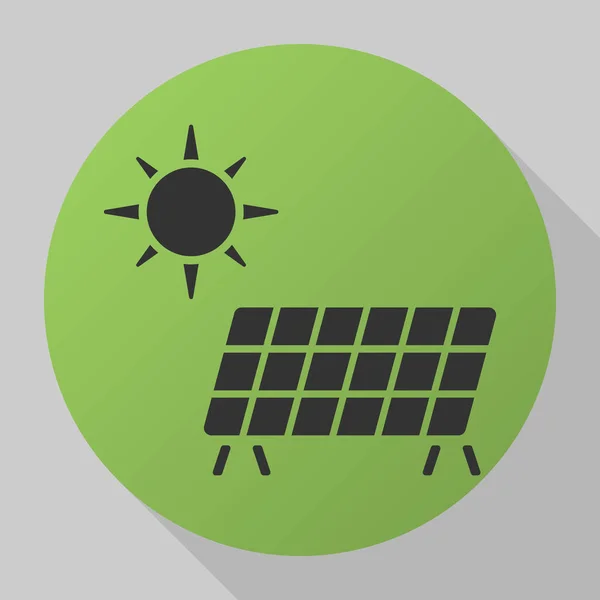 Icono Del Panel Energía Solar Icono Moderno Vector Plano — Vector de stock