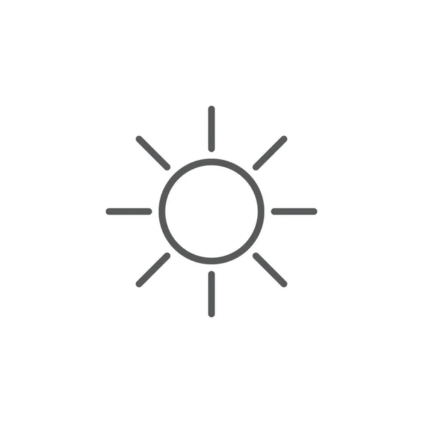 Значок Сонця Ізольований Білому Тлі — стоковий вектор