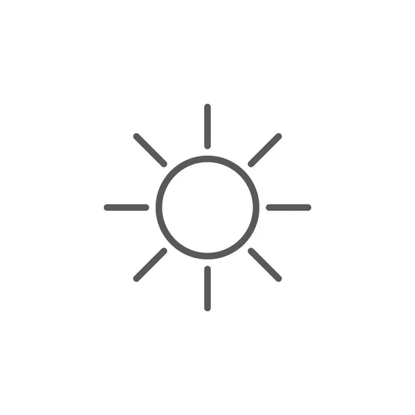 Icono Del Sol Aislado Sobre Fondo Blanco — Vector de stock