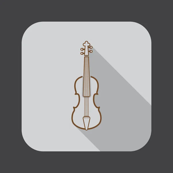 Icono Violín Aislado Sobre Fondo Negro — Vector de stock