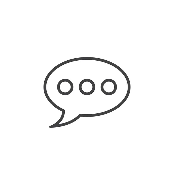 Megjegyzés Sor Ikon Beszéd Buborék Szerkezeti Vektor Logo Illusztráció Lineáris — Stock Vector