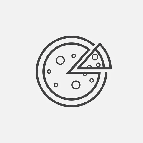 Icono Pizza Aislado Sobre Fondo Blanco — Archivo Imágenes Vectoriales
