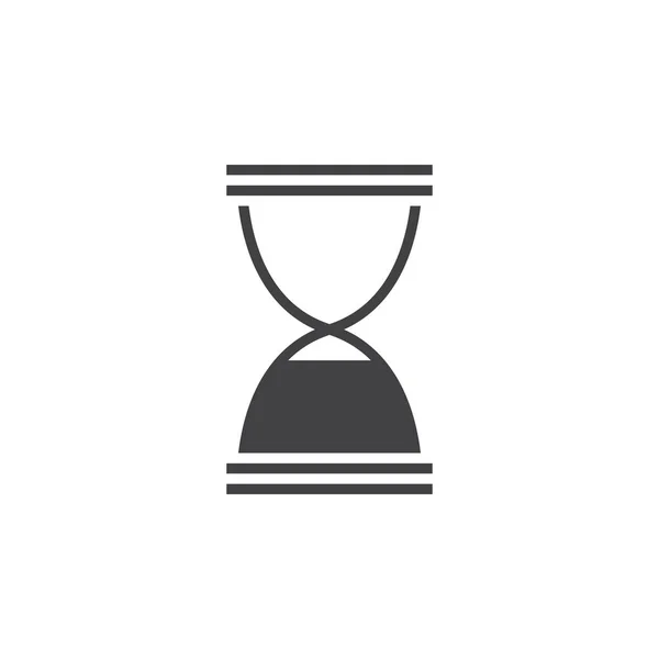 Kum Saati Bitiş Simge Vektör Kum Saati Katı Logo Illüstrasyon — Stok Vektör