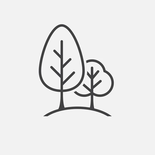 Bäume Symbol Isoliert Auf Weißem Hintergrund — Stockvektor