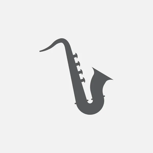 Szaxofon Ikon Elszigetelt Fehér Background — Stock Vector