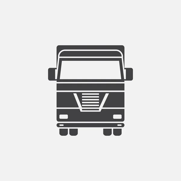 Lastbil Ikon Isolerad Vit Bakgrund — Stock vektor