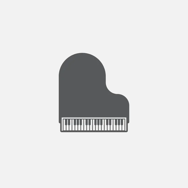 Icône Piano Queue Isolé Sur Fond Blanc — Image vectorielle