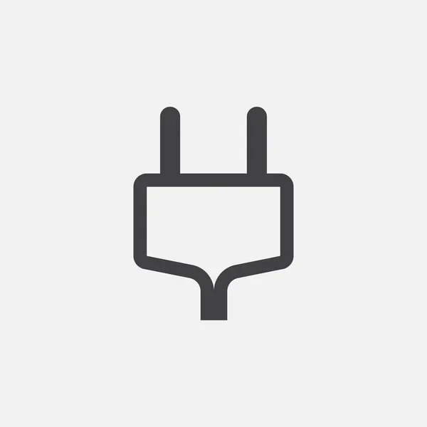 Plug Icon Isolated White Background — Stock Vector