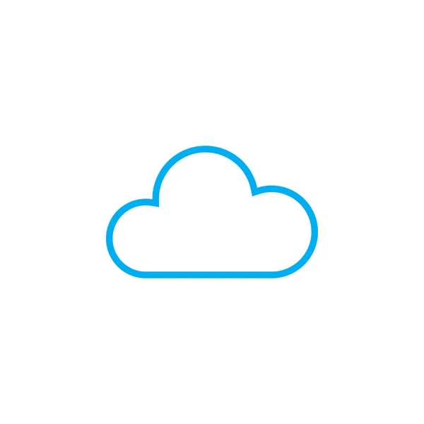 Icono Nube Aislado Sobre Fondo Blanco — Vector de stock