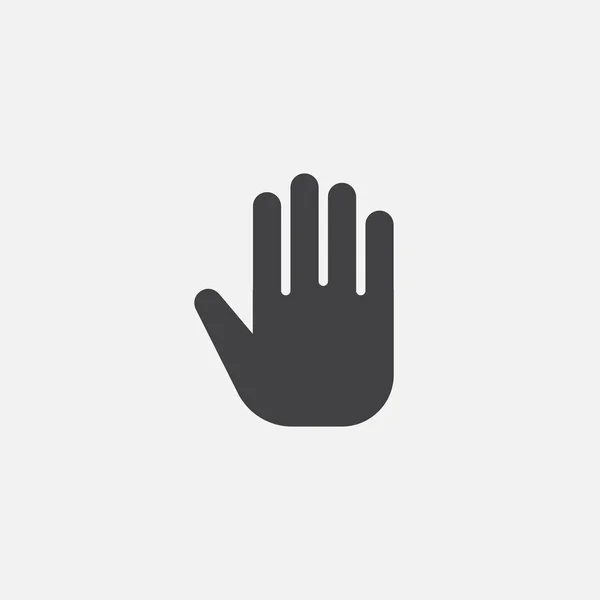 Ikona Ruky Izolovaných Bílém Pozadí — Stockový vektor