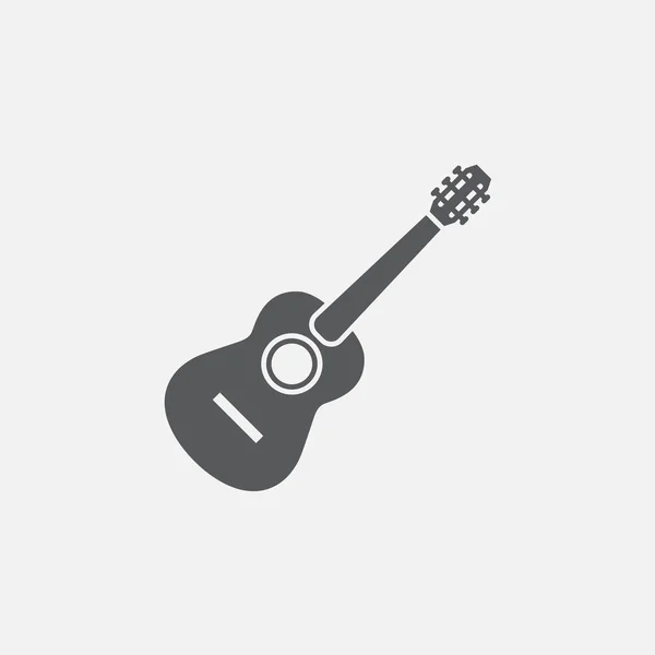 Acoustic Guitar Icon Isolated White Background — Stock Vector