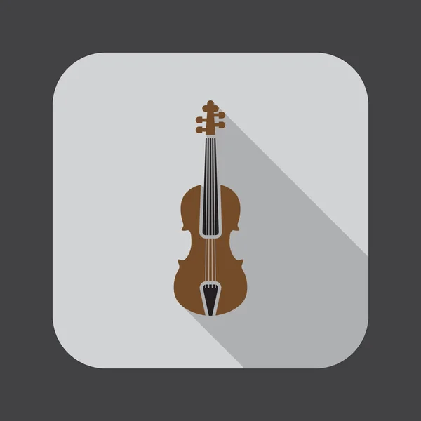 Icona Del Violino Isolata Sfondo Nero — Vettoriale Stock