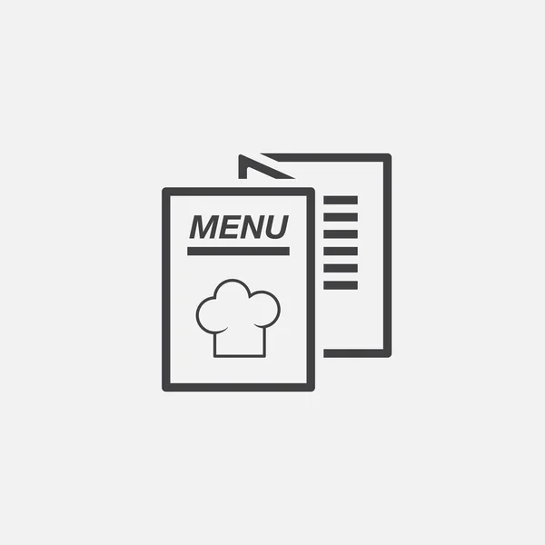 Ícone Menu Isolado Fundo Branco — Vetor de Stock