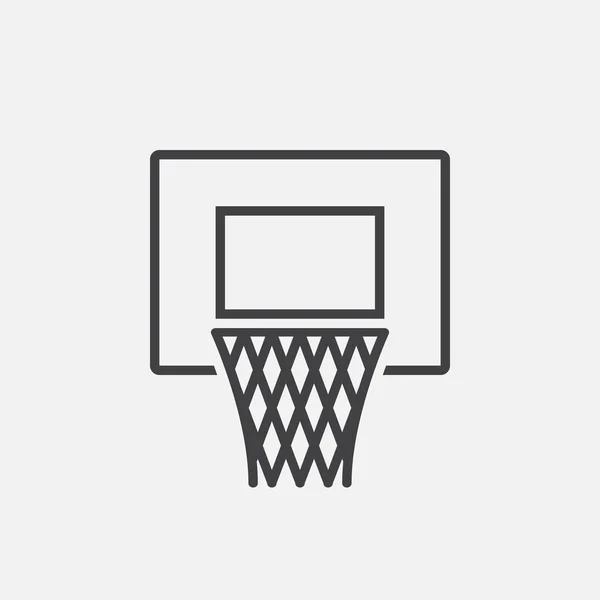 Basketballkorb Symbol Isoliert Auf Weißem Hintergrund — Stockvektor