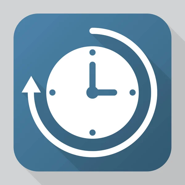 Reloj Con Icono Flecha Icono Vector Plano Moderno Con Efecto — Vector de stock