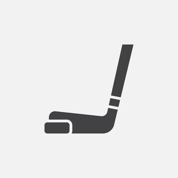 Hockeyschläger Und Puck Symbol Isoliert Auf Weißem Hintergrund — Stockvektor