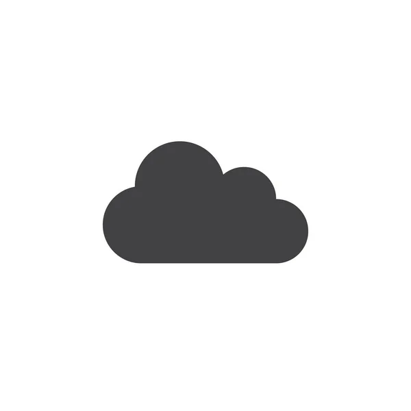 Vetor Ícone Nuvem Ilustração Logotipo Sólido Pictograma Isolado Branco — Vetor de Stock