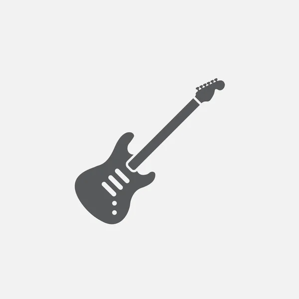 Icono Guitarra Eléctrica Aislado Sobre Fondo Blanco — Archivo Imágenes Vectoriales