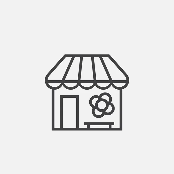 Icône Boutique Fleurs Isolé Sur Fond Blanc — Image vectorielle