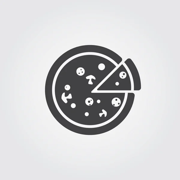比萨饼图标查出在白色背景 — 图库矢量图片