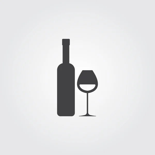 Wein Symbol Isoliert Auf Weißem Hintergrund — Stockvektor