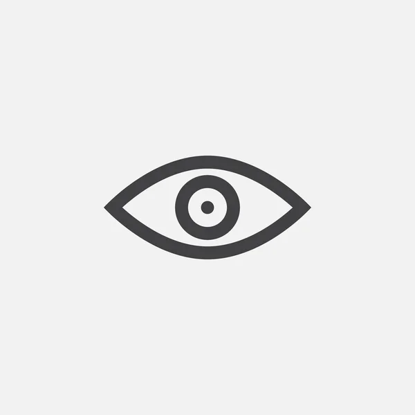 Eye Ikon Elszigetelt Fehér Háttér — Stock Vector