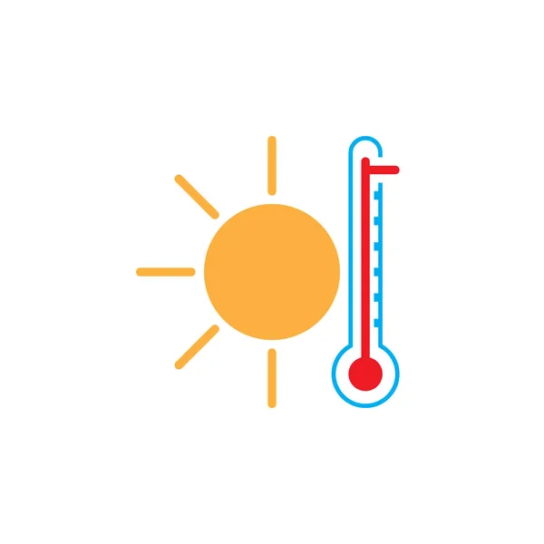 Hot Weather Icon Isolated White Background — Stock Vector