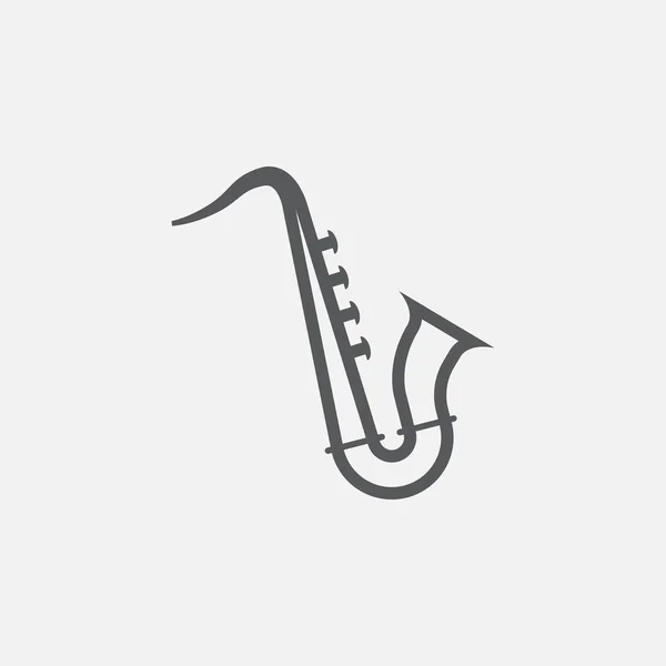 Saxophone Icon Isolated White Background — Stock Vector