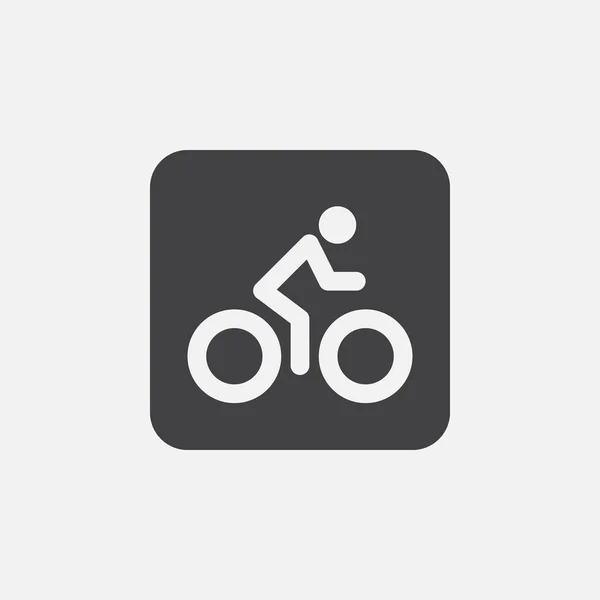 Icône Vélo Isolé Sur Fond Blanc — Image vectorielle