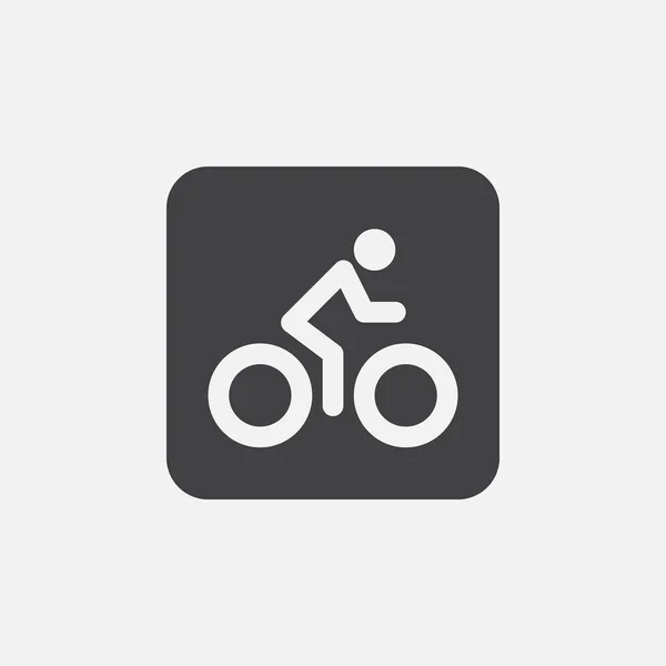 Icono Bicicleta Aislado Sobre Fondo Blanco — Archivo Imágenes Vectoriales