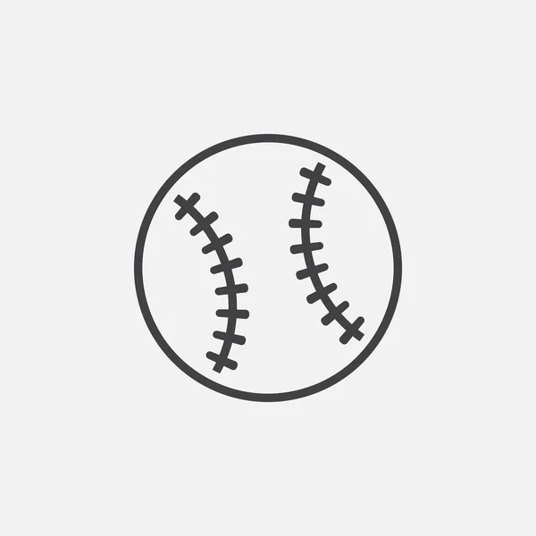 Baseball Ikonen Isolerad Vit Bakgrund — Stock vektor
