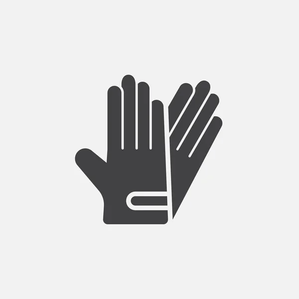 Handschoenen Pictogram Geïsoleerd Witte Achtergrond — Stockvector