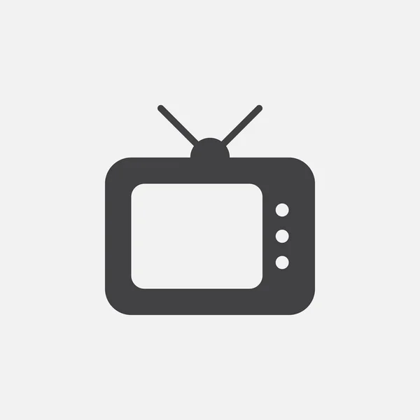 Іконка Телевізора Ізольована Білому Тлі — стоковий вектор