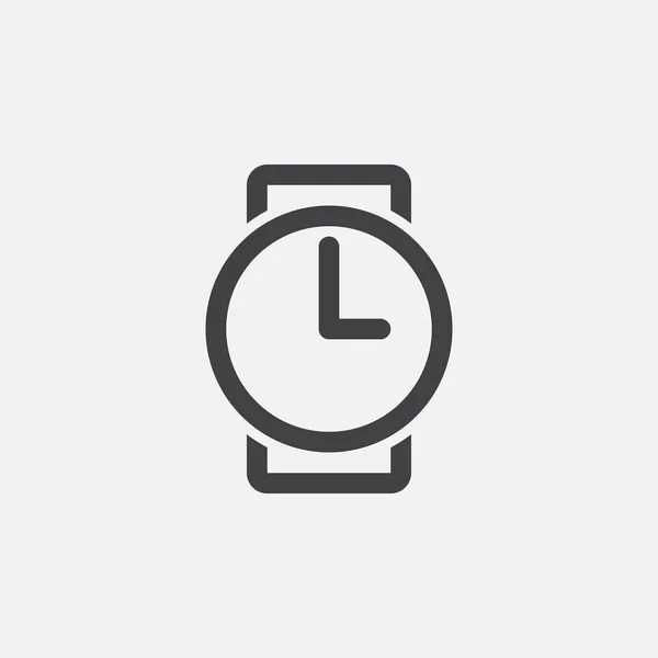 Ícone Relógio Pulso Isolado Fundo Branco — Vetor de Stock