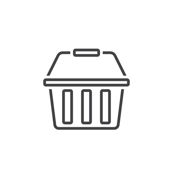 Alışveriş Sepeti Satırı Simgesi Anahat Vektör Logo Illüstrasyon Doğrusal Piktogram — Stok Vektör