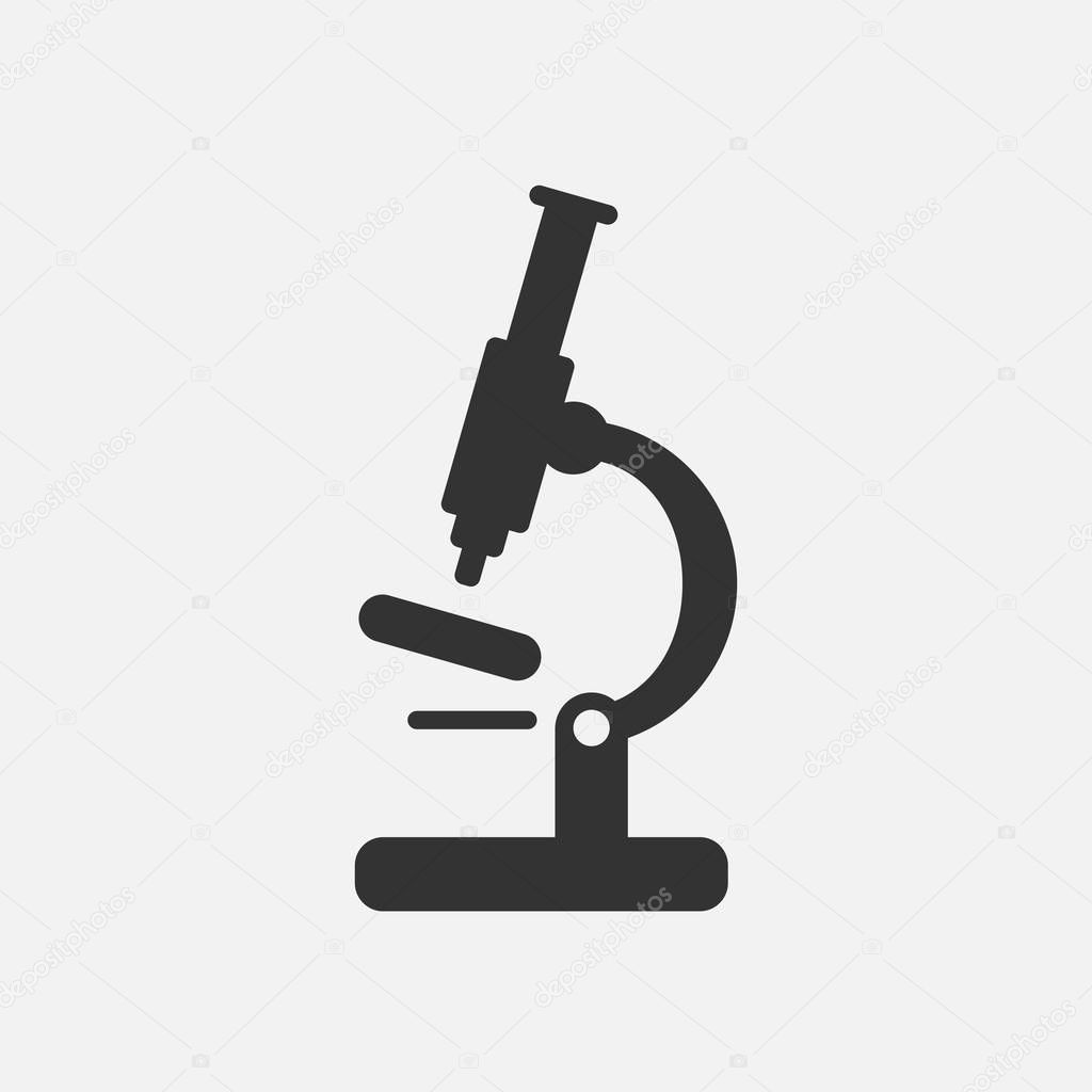 microscope line icon, outline vector illustration, linear pictogram isolated on white  