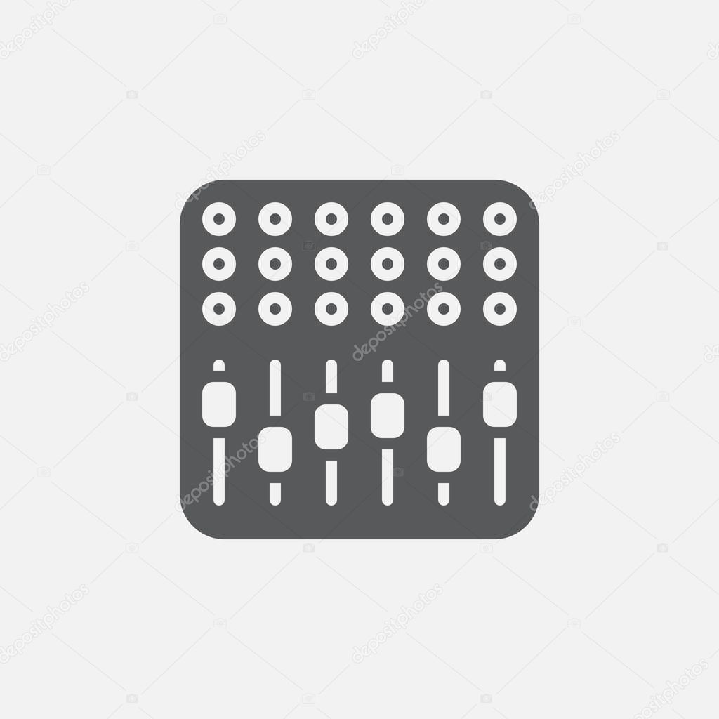 mixing console icon isolated on white background 
