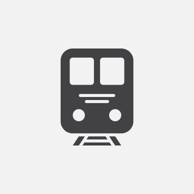 Beyaz arkaplanda tren simgesi izole edildi 