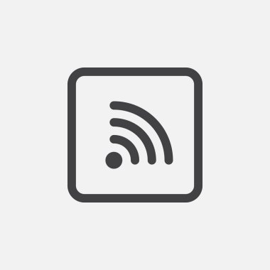 Beyaz arkaplanda kablosuz simge 