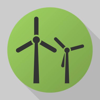 Rüzgar türbini simgesi. Modern düz vektör simgesi