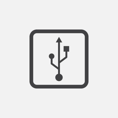 usb simgesi beyaz arkaplanda izole edildi 