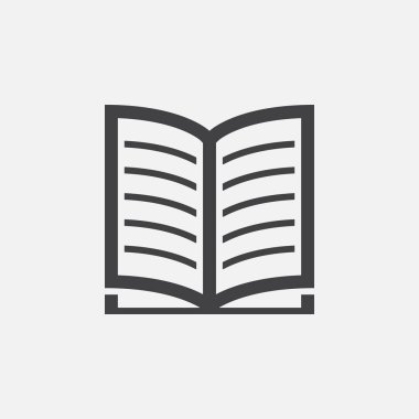 kitap simgesi beyaz arkaplanda izole edildi 