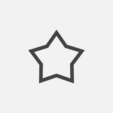 Beyaz arkaplanda izole edilmiş yıldız simgesi 