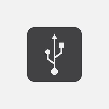 usb simgesi beyaz arkaplanda izole edildi 