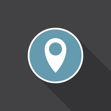 siyah arka plan üzerinde konum simgesi 