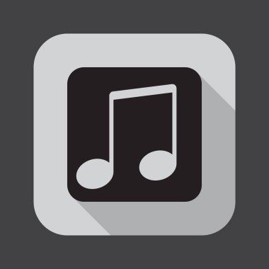 Müzik Not simgesi siyah arka plan üzerine 