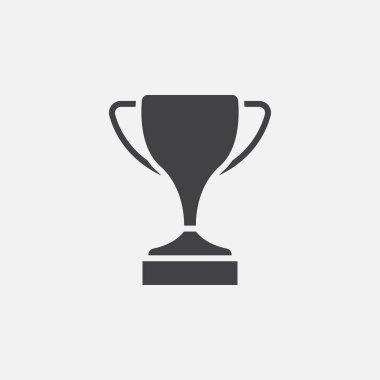 Kupa izole simge vektör beyaz arka plan üzerinde 