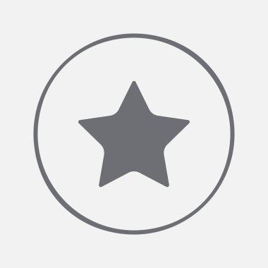 Beyaz arkaplanda izole edilmiş yıldız simgesi 