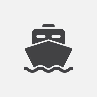 Beyaz arka plan üzerinde izole gemi simgesi 