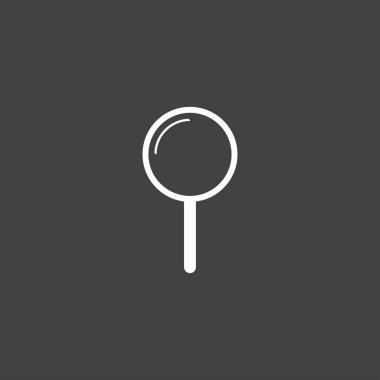 Siyah arka plan üzerine arama simgesi 